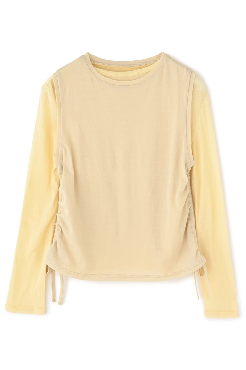 STRATA ドロストタンクシアーカットソーセット (イエロー, ONE SIZE) エストラータ ELLE SHOP STRATA ドロストタンクシアーカットソーセット (イエロー, ONE SIZE) エストラータ ELLE SHOP
