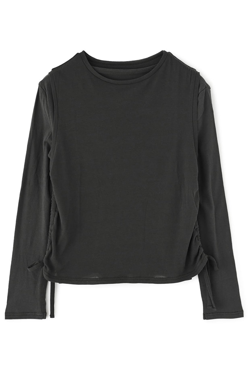 STRATA ドロストタンクシアーカットソーセット (チャコール, ONE SIZE) エストラータ ELLE SHOP STRATA ドロストタンクシアーカットソーセット (チャコール, ONE SIZE) エストラータ ELLE SHOP