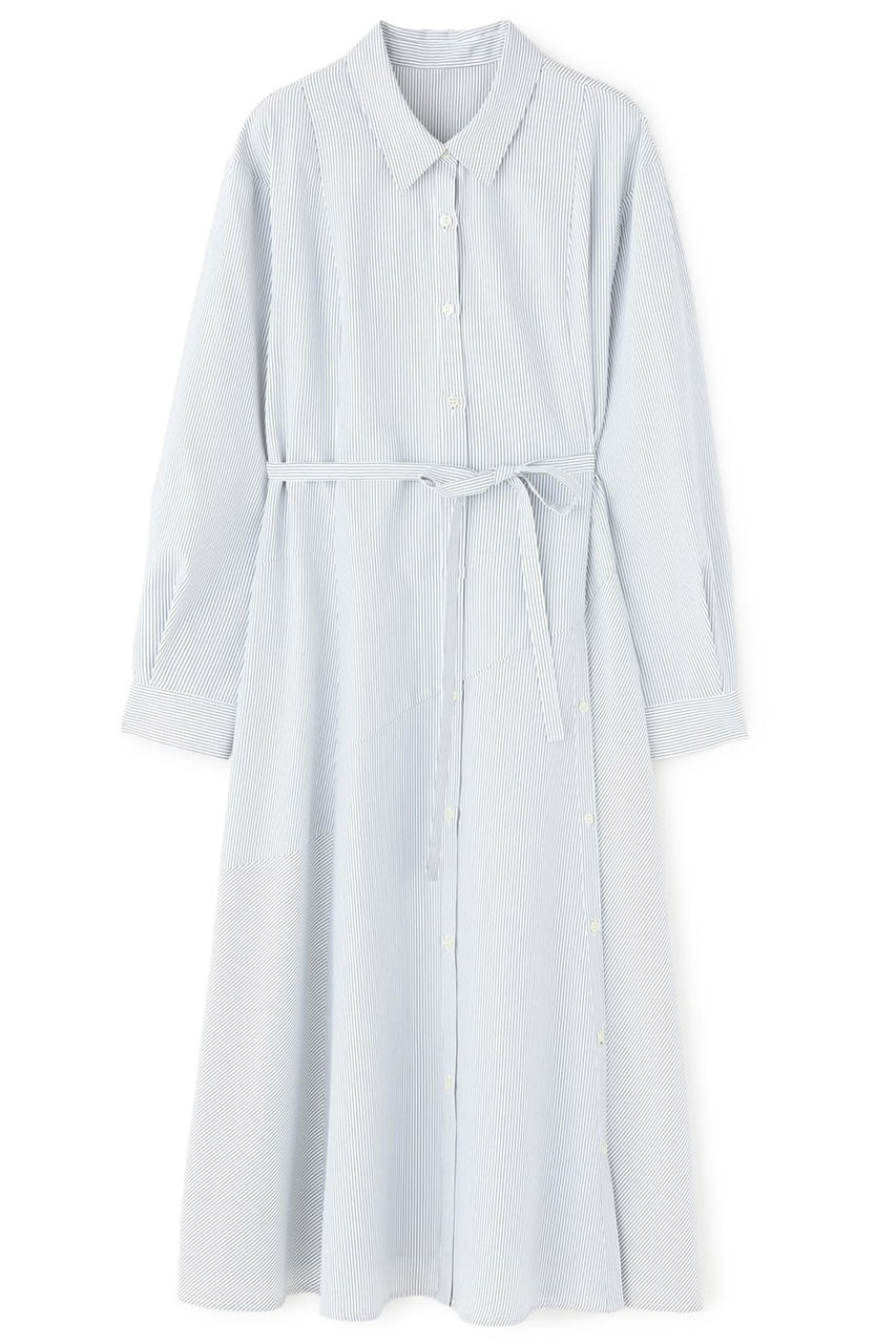 STRATA ボタンスリットシャツワンピース (オフ×ブラック, Regular) エストラータ ELLE SHOP STRATA ボタンスリットシャツワンピース (オフ×ブラック, Regular) エストラータ ELLE SHOP