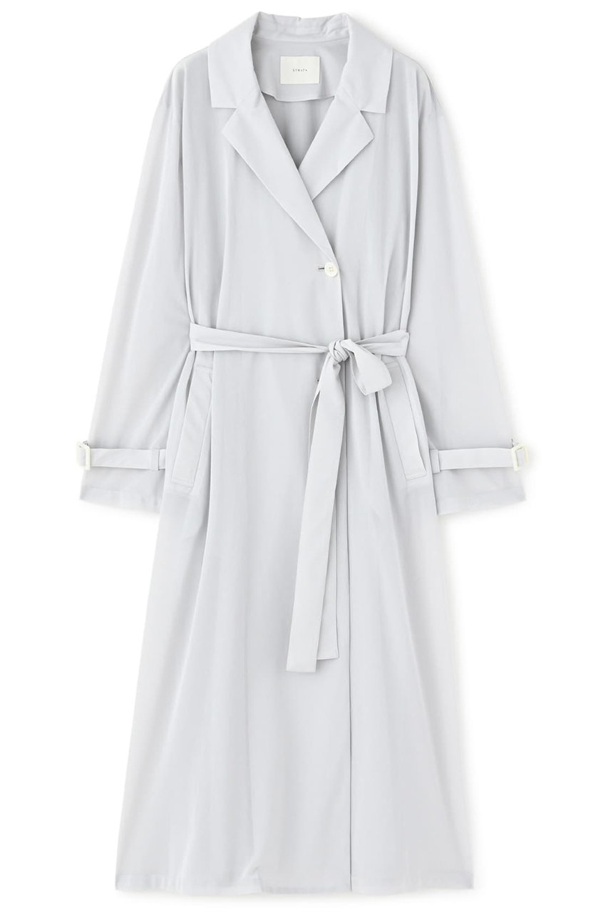 STRATA シアートリコットロングコート (ライトグレー, ONE SIZE) エストラータ ELLE SHOP STRATA シアートリコットロングコート (ライトグレー, ONE SIZE) エストラータ ELLE SHOP