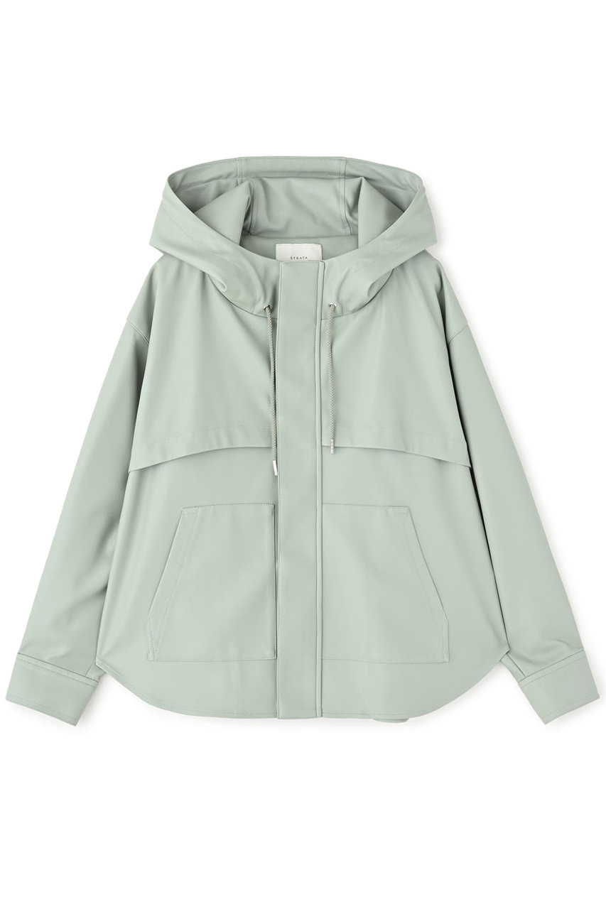 STRATA フェイクレザースタンドフーディブルゾン (ライトグリーン, ONE SIZE) エストラータ ELLE SHOP STRATA フェイクレザースタンドフーディブルゾン (ライトグリーン, ONE SIZE) エストラータ ELLE SHOP