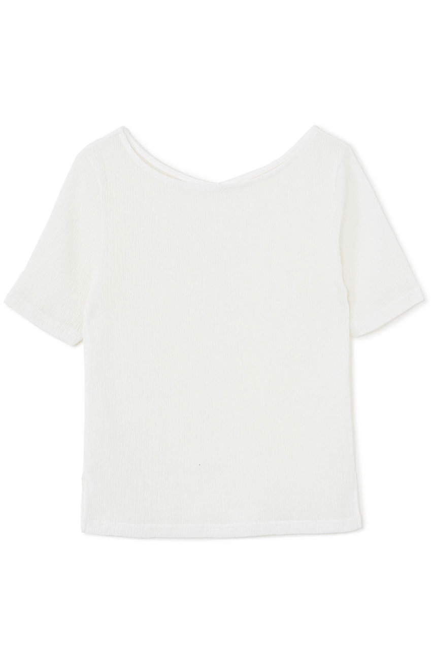 STRATA シアーリンクルハーフスリーブプルオーバー (オフホワイト, ONE SIZE) エストラータ ELLE SHOP STRATA シアーリンクルハーフスリーブプルオーバー (オフホワイト, ONE SIZE) エストラータ ELLE SHOP