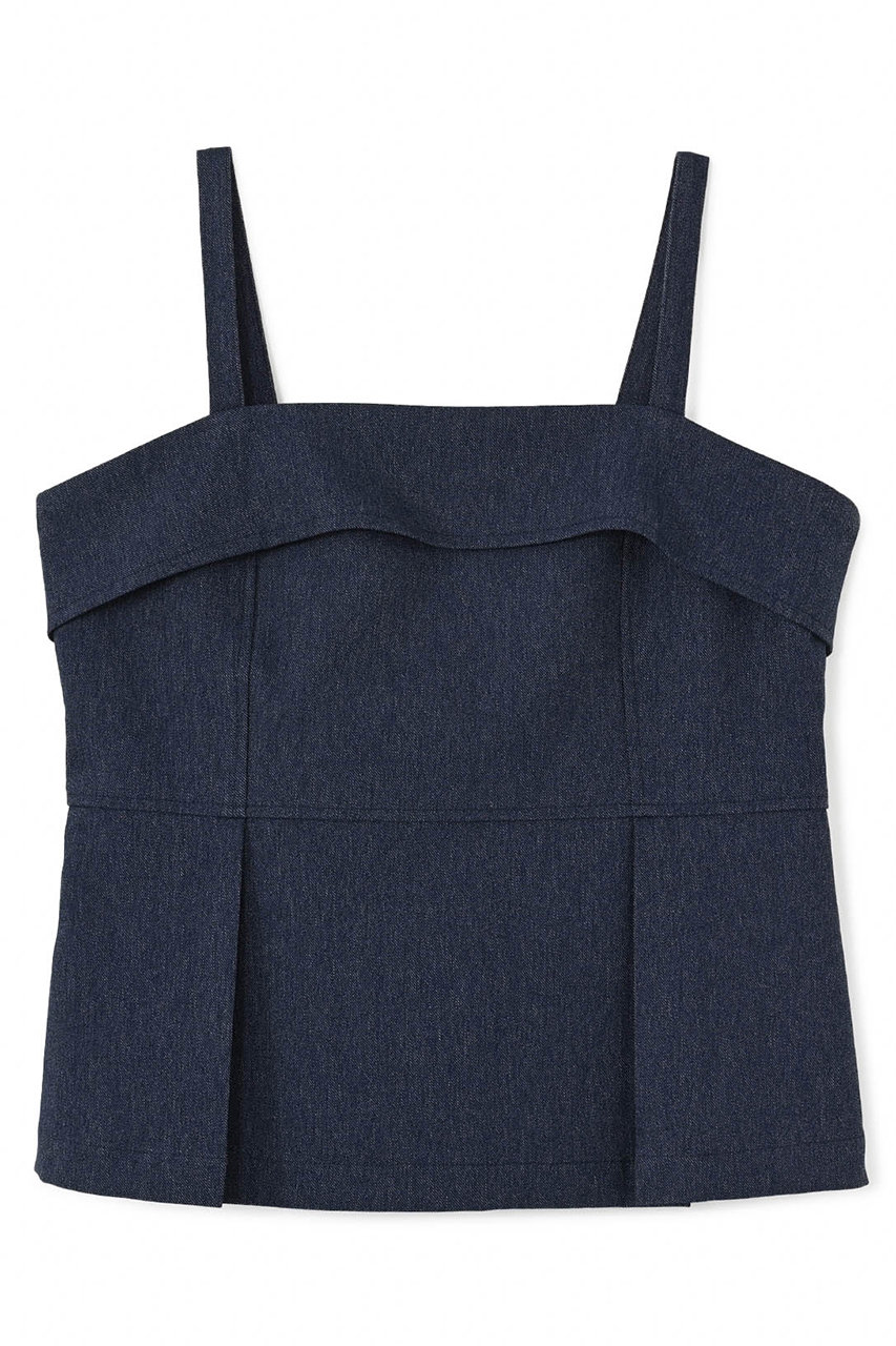 デニムライクペプラムトップス