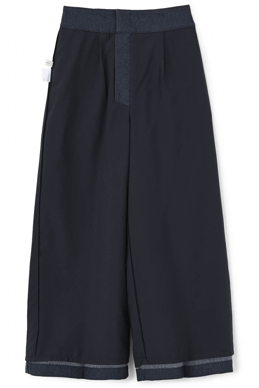 【新品】strata エストラータ ベルト付き タックワイドデニム 半額以下 新品】strata エストラータ ベルト付き タックワイドデニム 半額