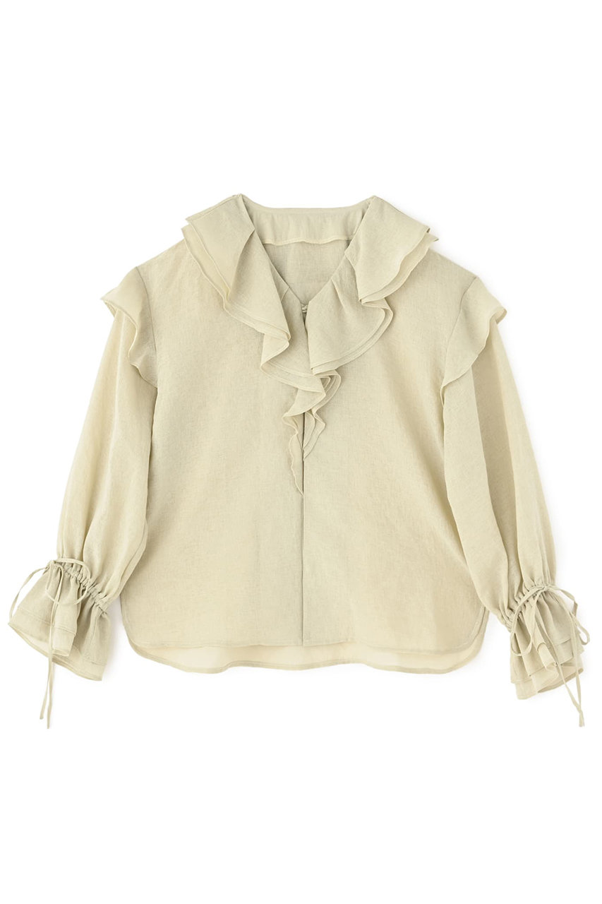 STRATA アンティークガーゼラッフルブラウス (ライトグリーン, ONE SIZE) エストラータ ELLE SHOP STRATA アンティークガーゼラッフルブラウス (ライトグリーン, ONE SIZE) エストラータ ELLE SHOP