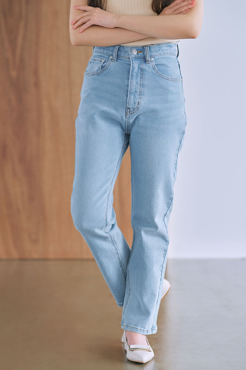 STRATA 【COHINA】DENIM スリムストレート (ライトインディゴ, Regular(XS)) エストラータ ELLE SHOP STRATA 【COHINA】DENIM スリムストレート (ライトインディゴ, Regular(XS)) エストラータ ELLE SHOP