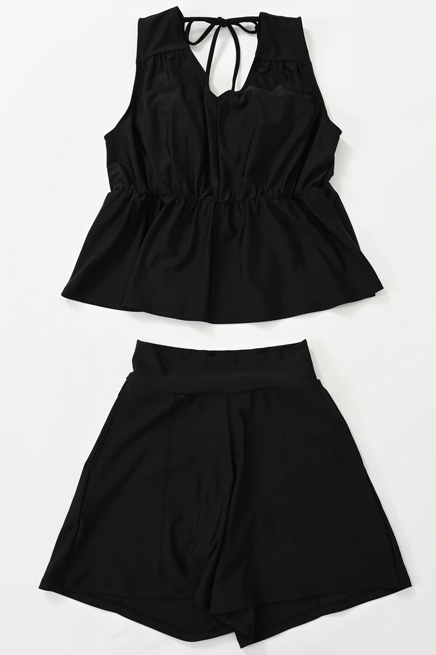 STRATA 【COHINA】バックリボン3ピーススイムウェア (ブラック, S) エストラータ ELLE SHOP STRATA 【COHINA】バックリボン3ピーススイムウェア (ブラック, S) エストラータ ELLE SHOP