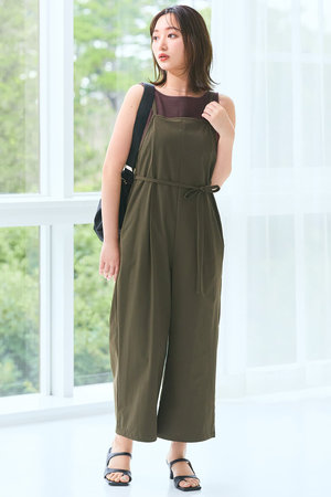 エストラータ/STRATAの【COHINA】タックデザインキャミサロペット(UVカット・撥水)