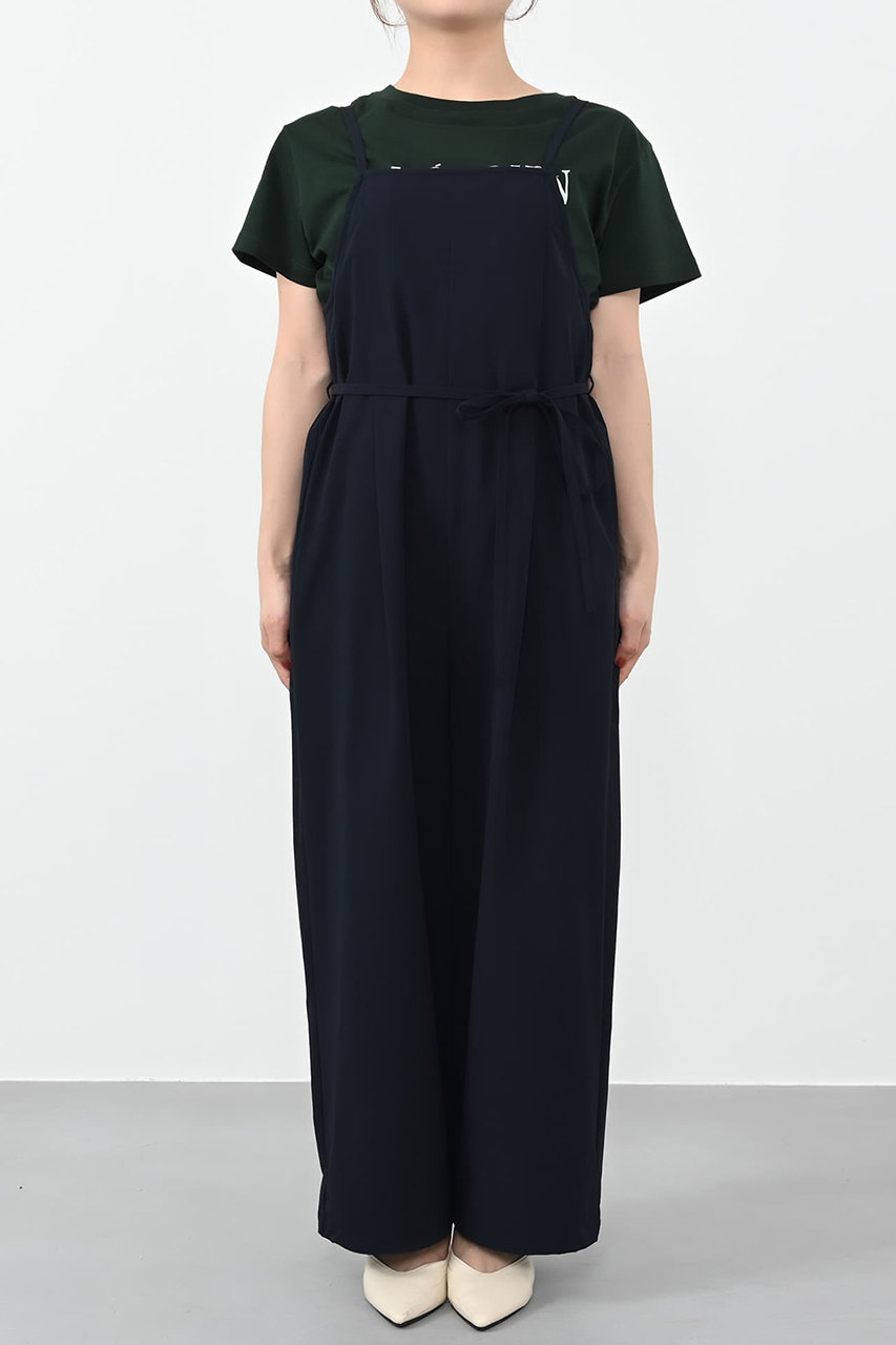 STRATA 【COHINA】タックデザインキャミサロペット(UVカット・撥水) (ネイビー, regular) エストラータ ELLE SHOP STRATA 【COHINA】タックデザインキャミサロペット(UVカット・撥水) (ネイビー, regular) エストラータ ELLE SHOP
