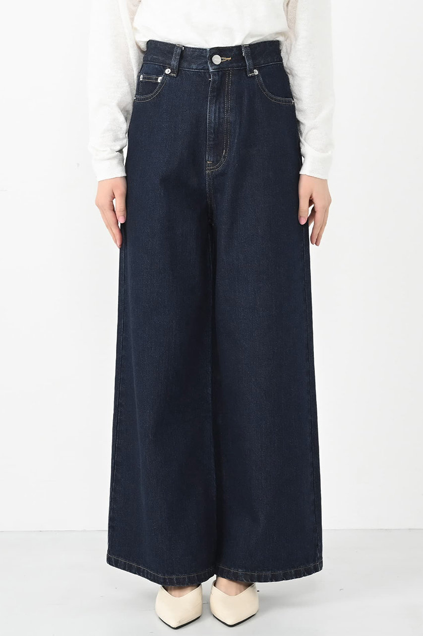 STRATA 【COHINA】KUROKI DENIM フレアワイド (インディゴ, Regular(XS)) エストラータ ELLE SHOP STRATA 【COHINA】KUROKI DENIM フレアワイド (インディゴ, Regular(XS)) エストラータ ELLE SHOP