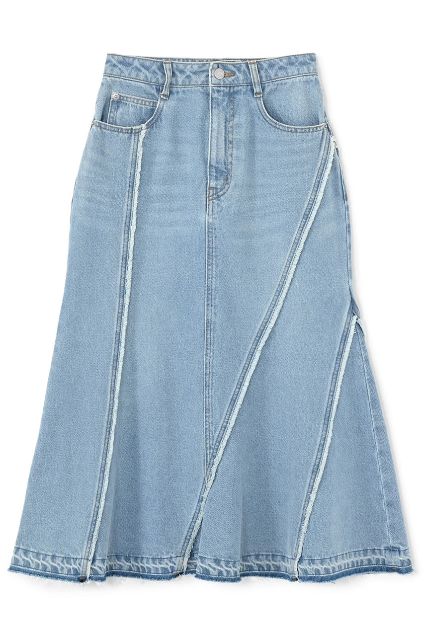 STRATA フリンジマーメイドデニムスカート (ライトインディゴ, S) エストラータ ELLE SHOP STRATA フリンジマーメイドデニムスカート (ライトインディゴ, S) エストラータ ELLE SHOP