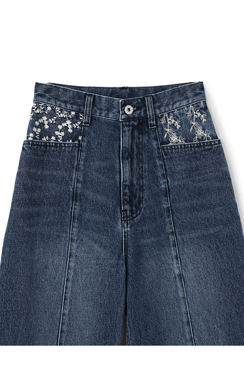 STRATA(エストラータ)｜エンブロイダリーカーブデニム/インディゴ の