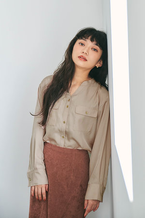 エストラータ/STRATAのブライトツイルダブルポケットシャツ(110400/110403)