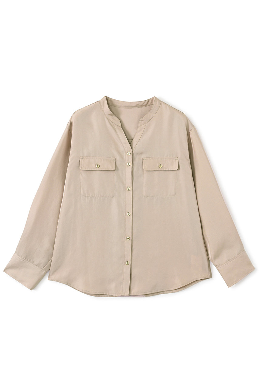 STRATA ブライトツイルダブルポケットシャツ (ピンクベージュ, ONE SIZE) エストラータ ELLE SHOP STRATA ブライトツイルダブルポケットシャツ (ピンクベージュ, ONE SIZE) エストラータ ELLE SHOP