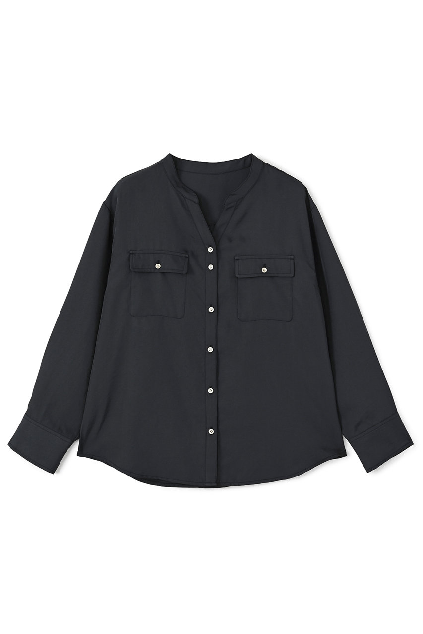 STRATA ブライトツイルダブルポケットシャツ (ネイビー, ONE SIZE) エストラータ ELLE SHOP STRATA ブライトツイルダブルポケットシャツ (ネイビー, ONE SIZE) エストラータ ELLE SHOP
