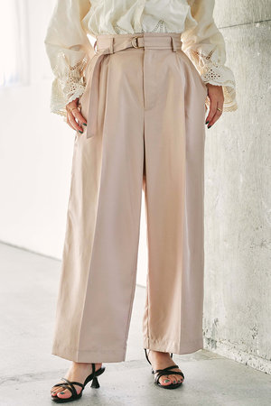 エストラータ/STRATAのブライトツイルタックワイドパンツ(110600/110601)