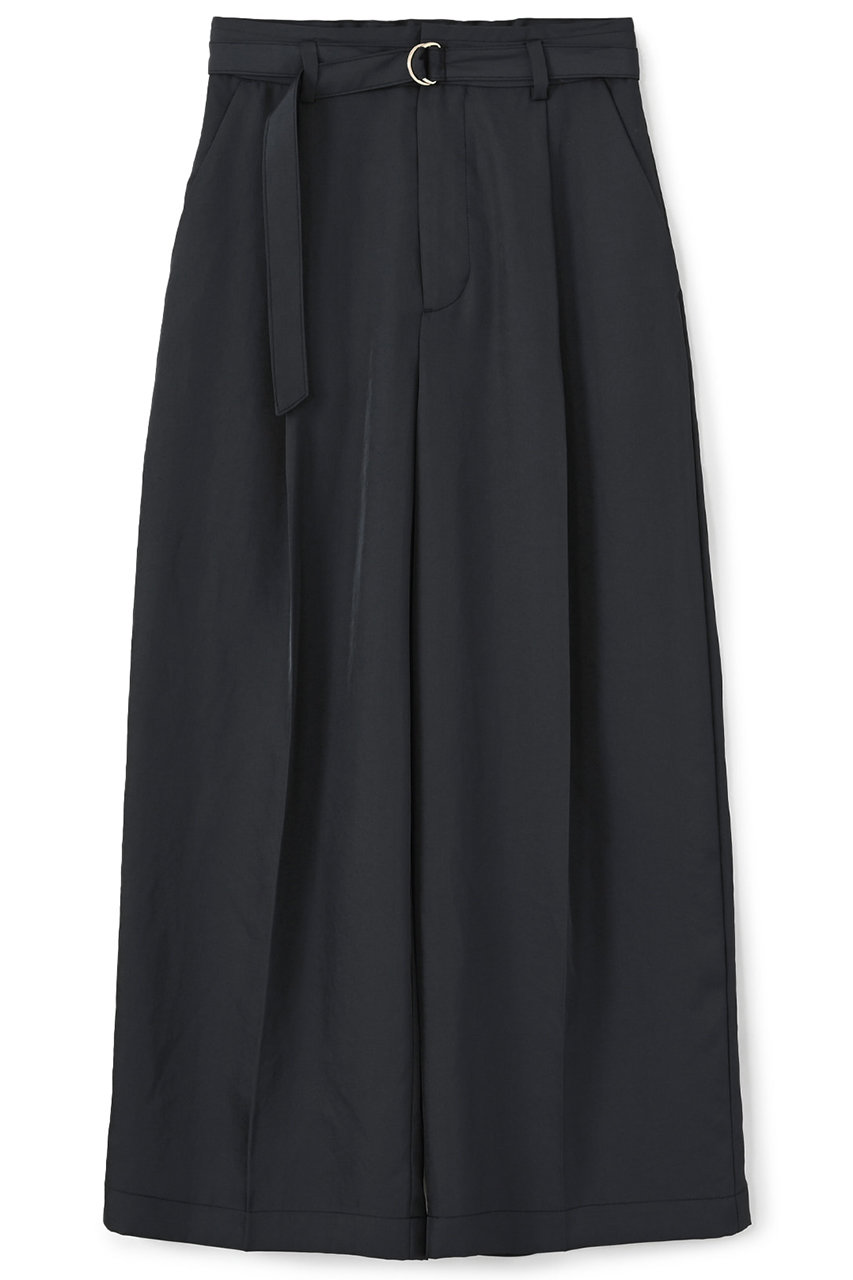 STRATA ブライトツイルタックワイドパンツ (ネイビー, S) エストラータ ELLE SHOP STRATA ブライトツイルタックワイドパンツ (ネイビー, S) エストラータ ELLE SHOP