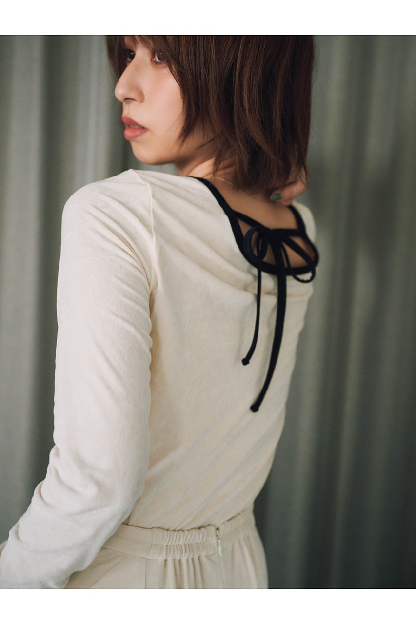 STRATA(エストラータ)｜トリアセベロアトップス/アイボリー の通販