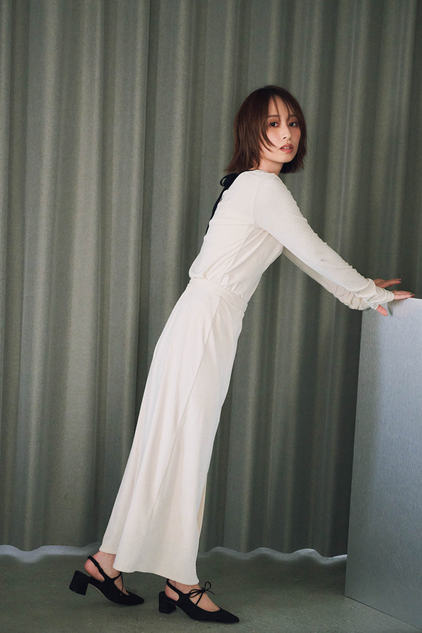 STRATA(エストラータ)｜トリアセベロアナロースカート/アイボリー の