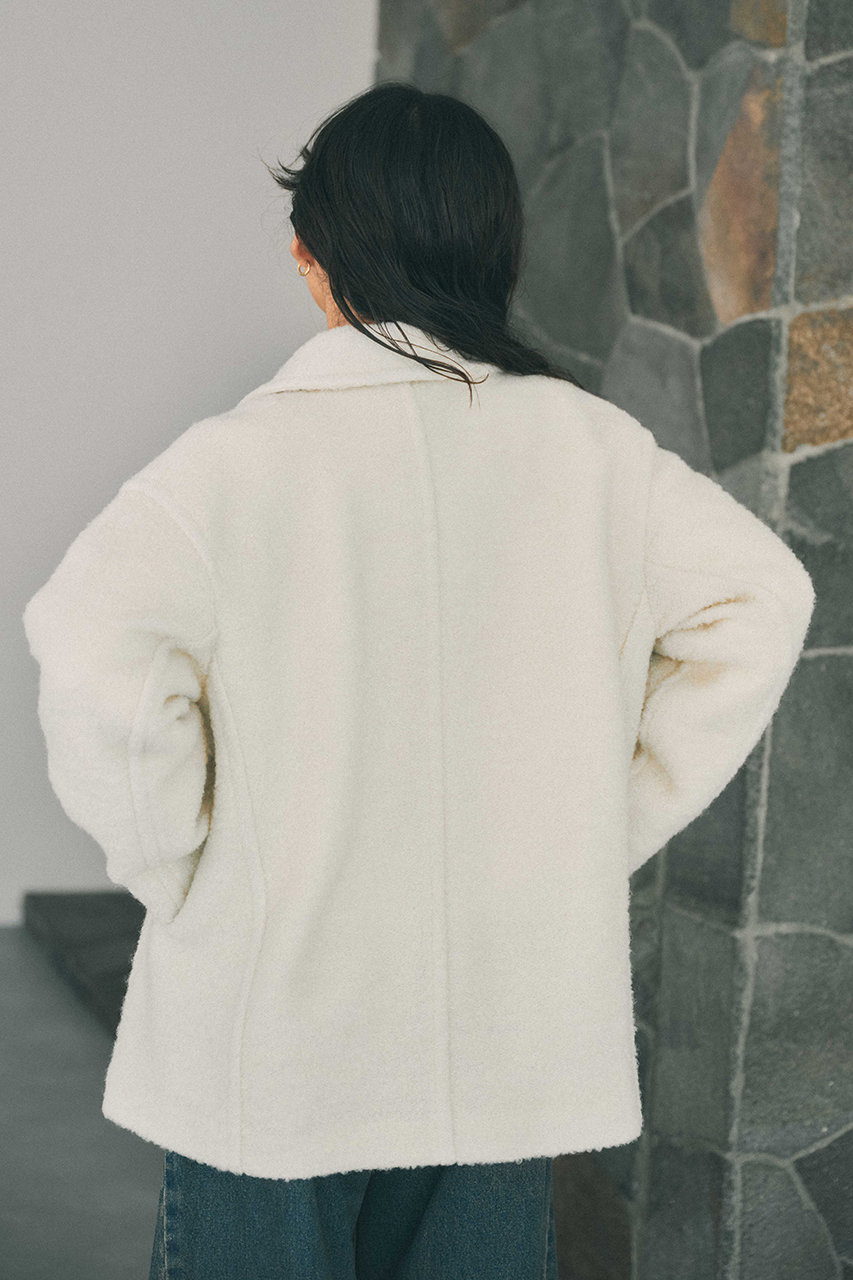 STRATA(エストラータ)｜ウールループダブルコート/アイボリー の通販