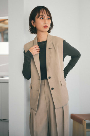 エストラータ/STRATAのウールツイルシングルテーラードジレ(110800/110806)