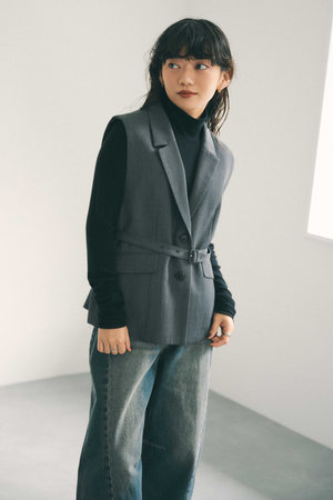 エストラータ/STRATAのウールツイルシングルテーラードジレ(110800/110806)