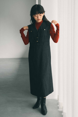 エストラータ/STRATAのウールツイードジャンパースカート(110500/110503)