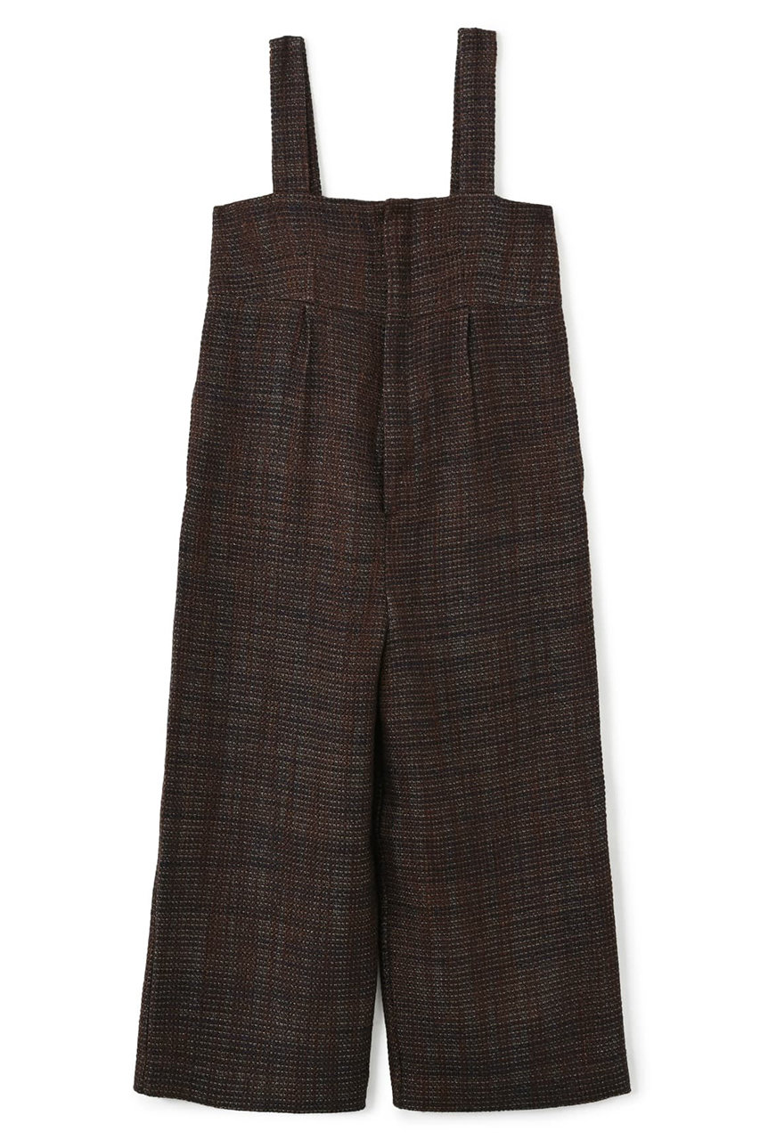 エストラータ/STRATAのラメミックスツイードサロペット(ブラウン/SHJ0013_SHJ001302)