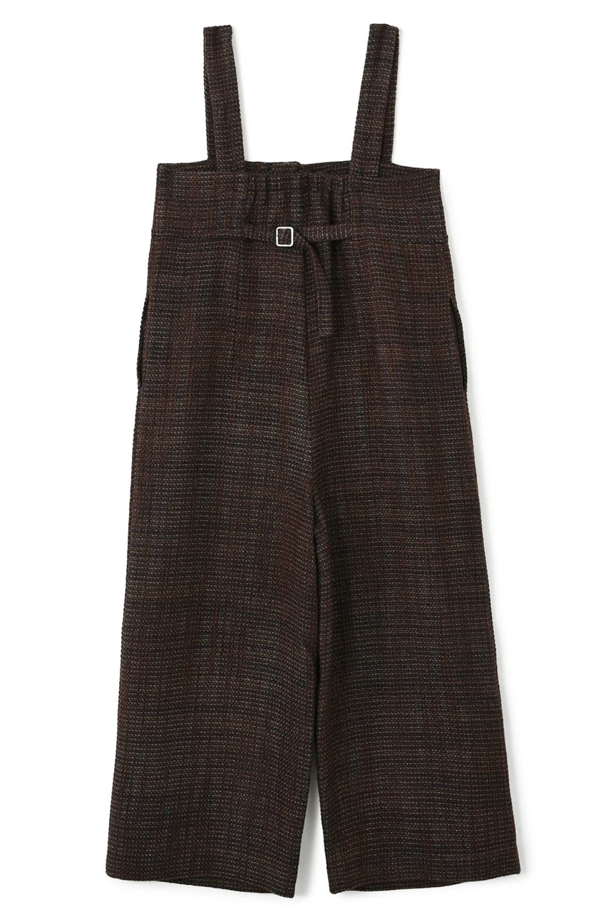 STRATA(エストラータ)｜ラメミックスツイードサロペット/ブラウン の