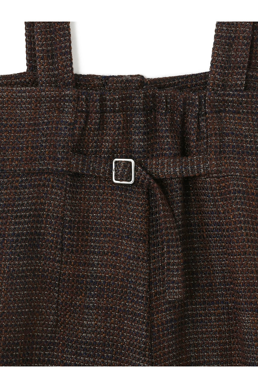 STRATA(エストラータ)｜ラメミックスツイードサロペット/ブラウン の