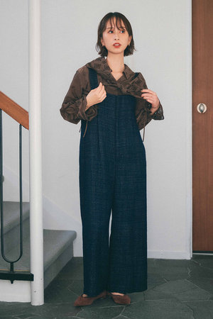 エストラータ/STRATAのラメミックスツイードサロペット(110600/110606)