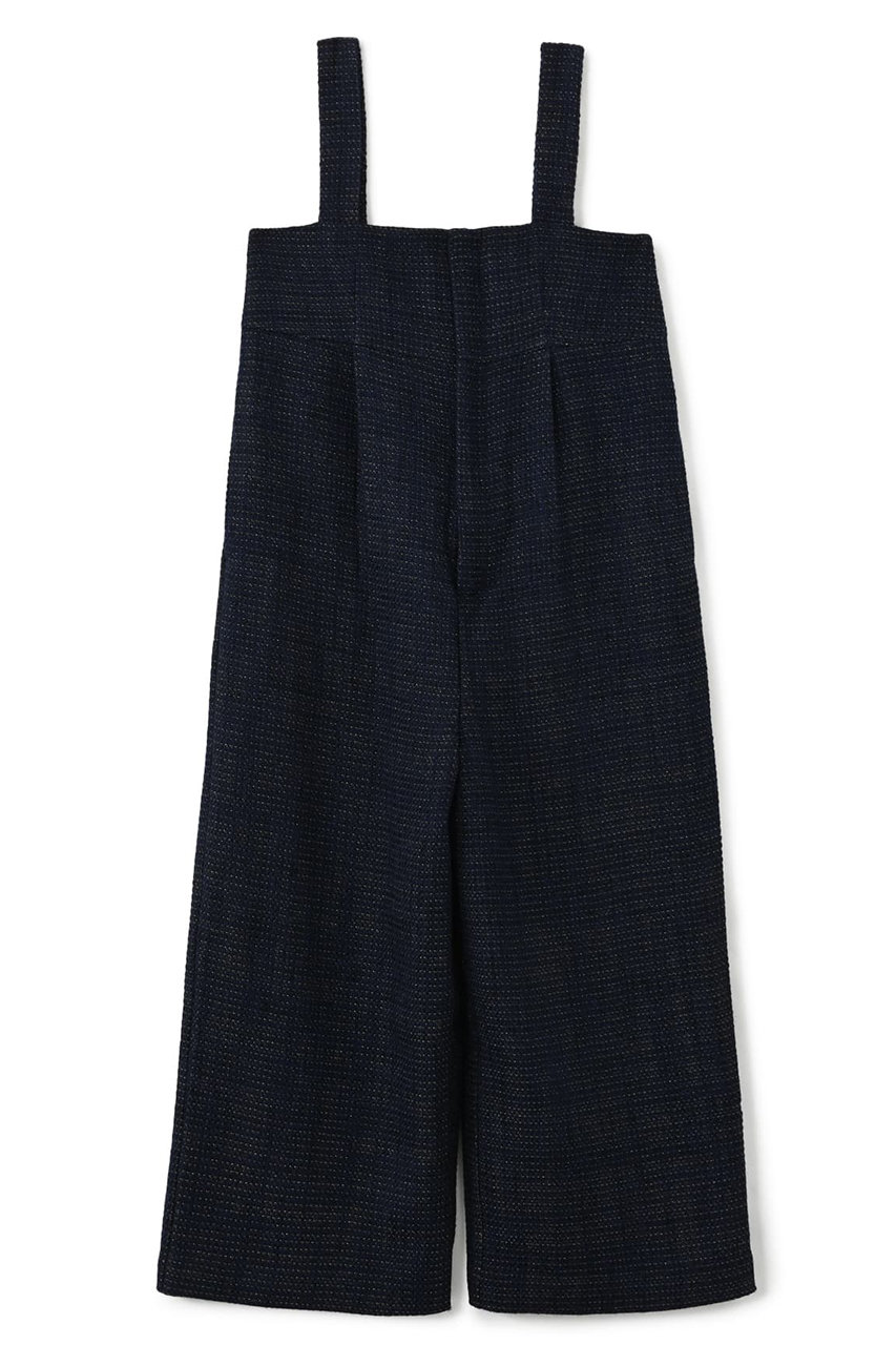 エストラータ/STRATAのラメミックスツイードサロペット(ネイビー/SHJ0013_SHJ001302)