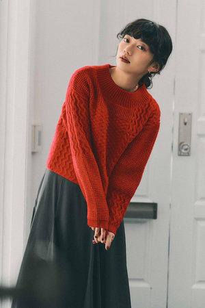 エストラータ/STRATAのパターンミックスニット