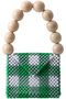 ウッドボールハンドバッグ トオス/TOOS グリーンチェック