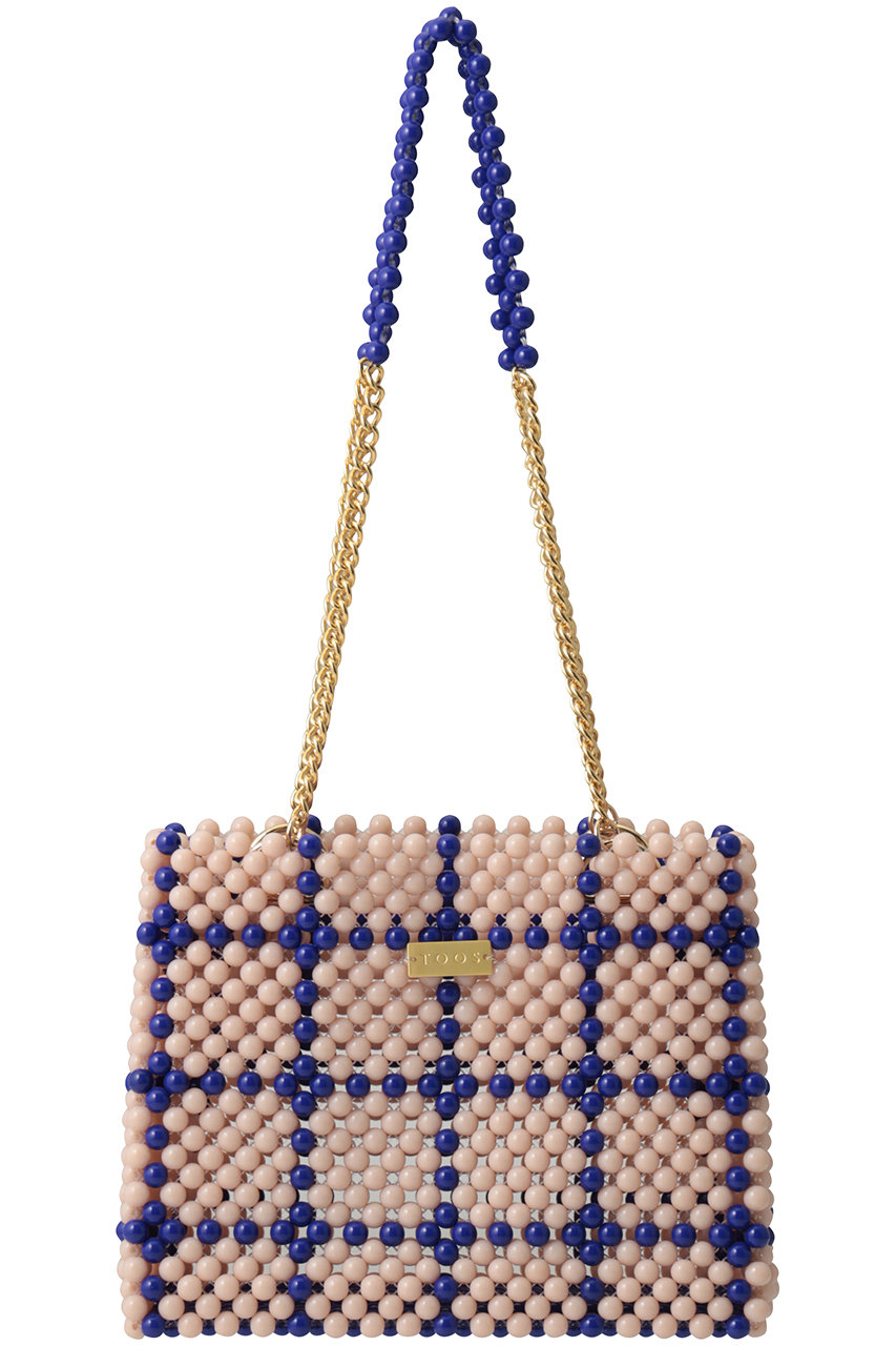 トオス/TOOSのチェーンハンドバッグ(ベージュチェック/TS_CH_BC02)