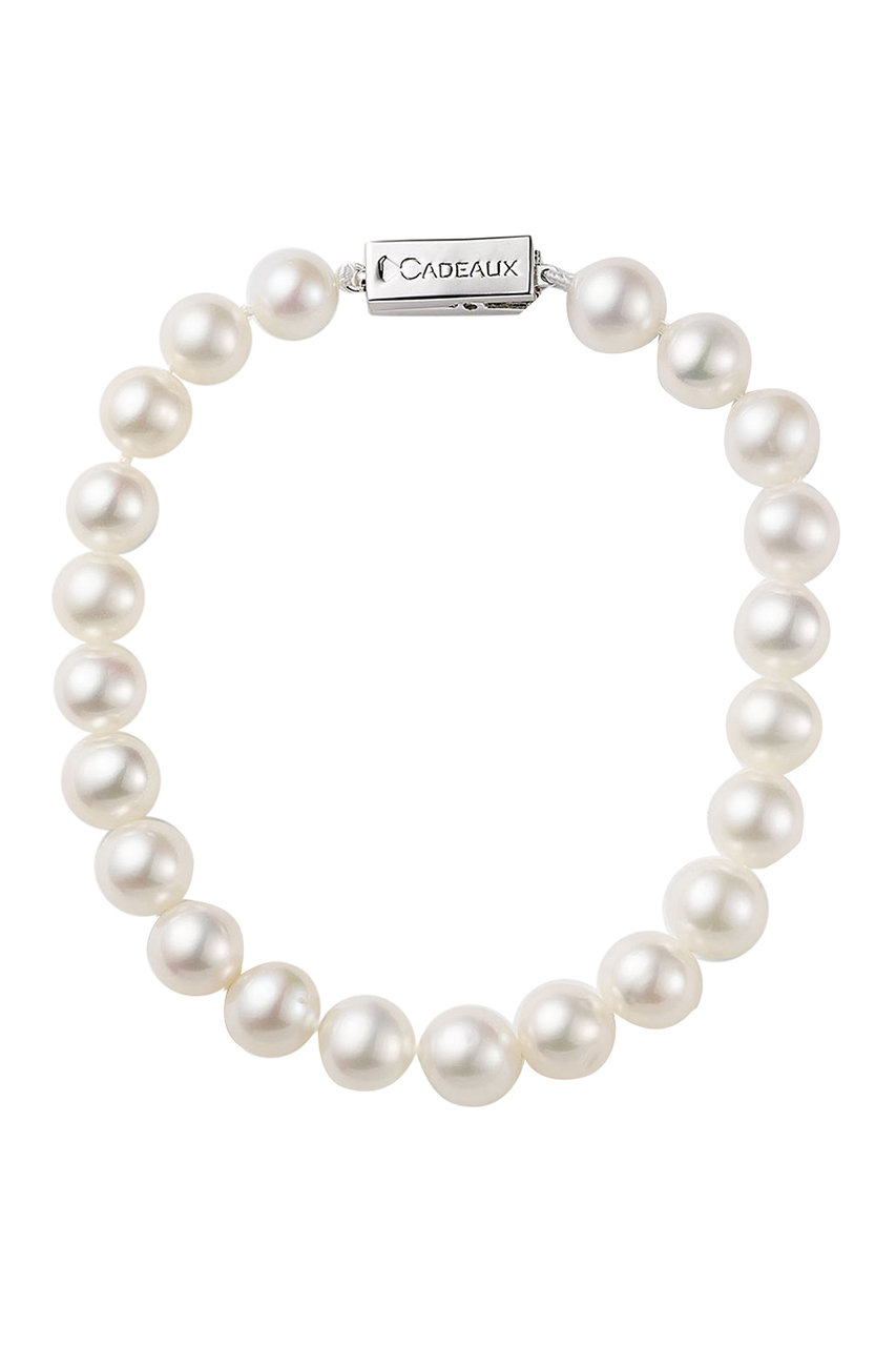 CADEAUX 淡水真珠7mmブレスレット (ホワイト, F) カドー ELLE SHOP CADEAUX 淡水真珠7mmブレスレット (ホワイト, F) カドー ELLE SHOP
