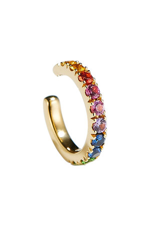 カドー/CADEAUXの【受注生産】レインボーシングルイヤーカフ（片耳用）(150100/150102)