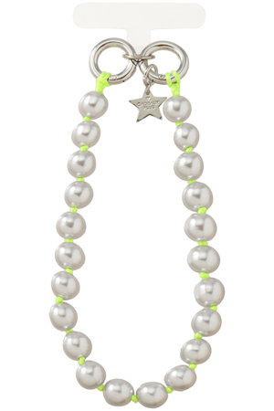 カドー/CADEAUXの【受注生産】【CADEAUX PLUS】シルバーグレーパール スマホストラップ(141000/141099)