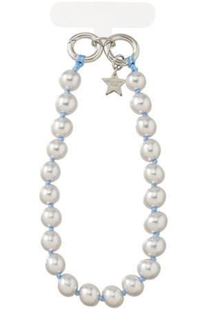 カドー/CADEAUXの【受注生産】【CADEAUX PLUS】シルバーグレーパール スマホストラップ