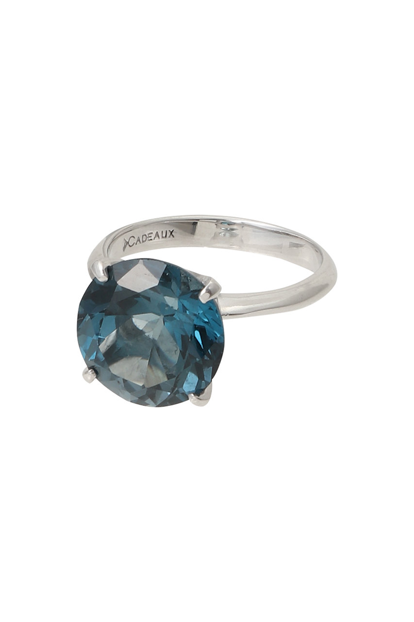 カドー/CADEAUXのRound Color Stone リング（ロンドンブルートパーズ）(ブルー/ring001-SV-LondonBlueTopa)