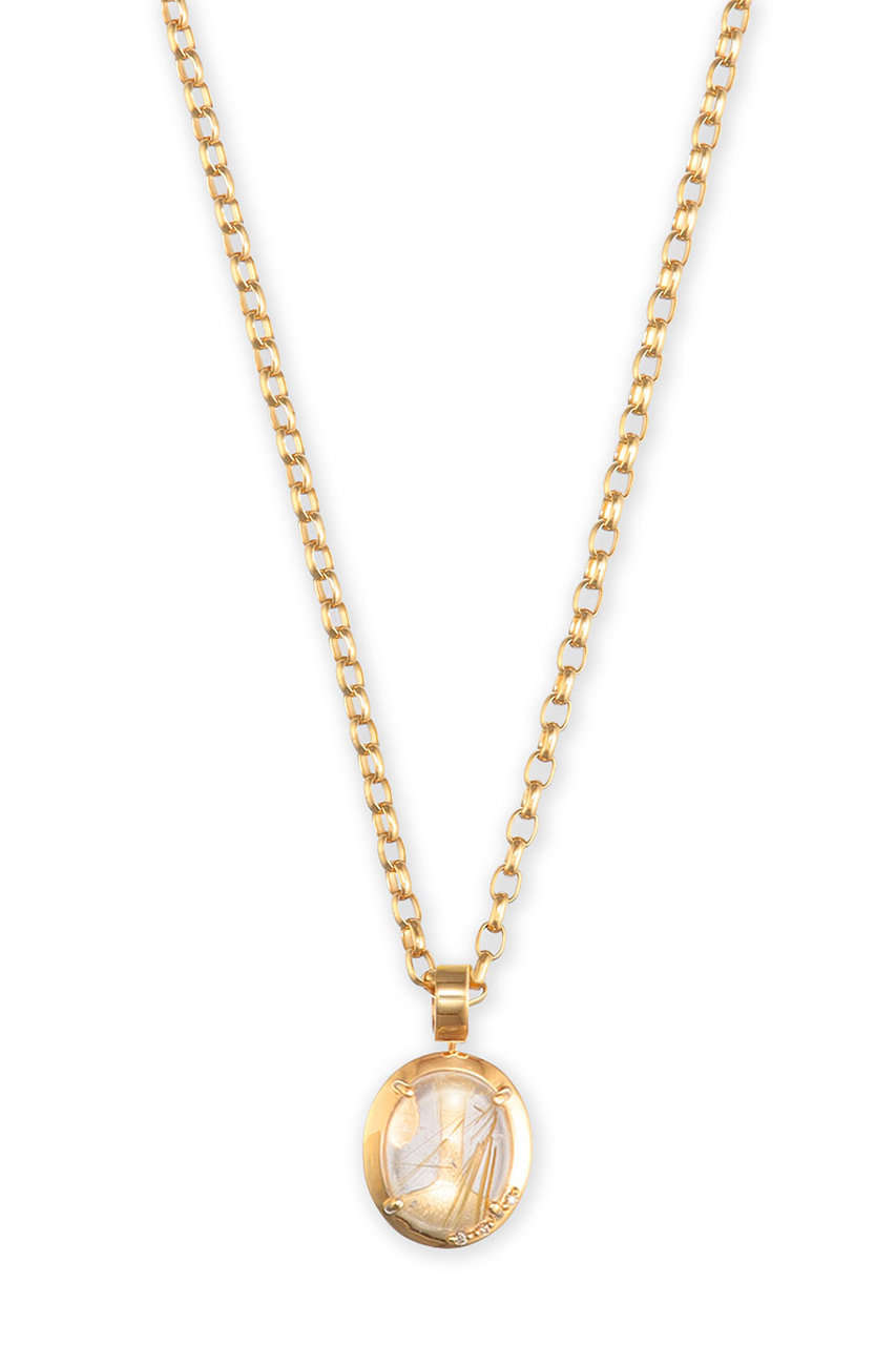 VERMILLION Planet Jupiter (木星) ルチルクォーツネックレス (ゴールド, F) ヴァーミリオン ELLE SHOP VERMILLION Planet Jupiter (木星) ルチルクォーツネックレス (ゴールド, F) ヴァーミリオン ELLE SHOP