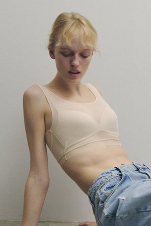 ナイスナイス モーメント/NICENICE MOMENTのメッシュブラタンク（3Dカップ付き）