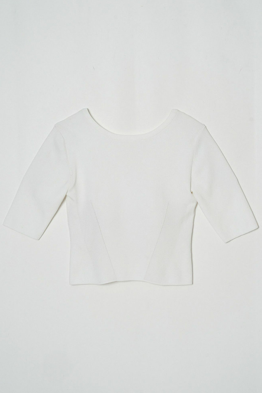 NICENICE MOMENT クロップド コンパクト Tシャツ(不織布カップ付き) (アイボリー, S/D-F) ナイスナイス モーメント ELLE SHOP NICENICE MOMENT クロップド コンパクト Tシャツ(不織布カップ付き) (アイボリー, S/D-F) ナイスナイス モーメント ELLE SHOP