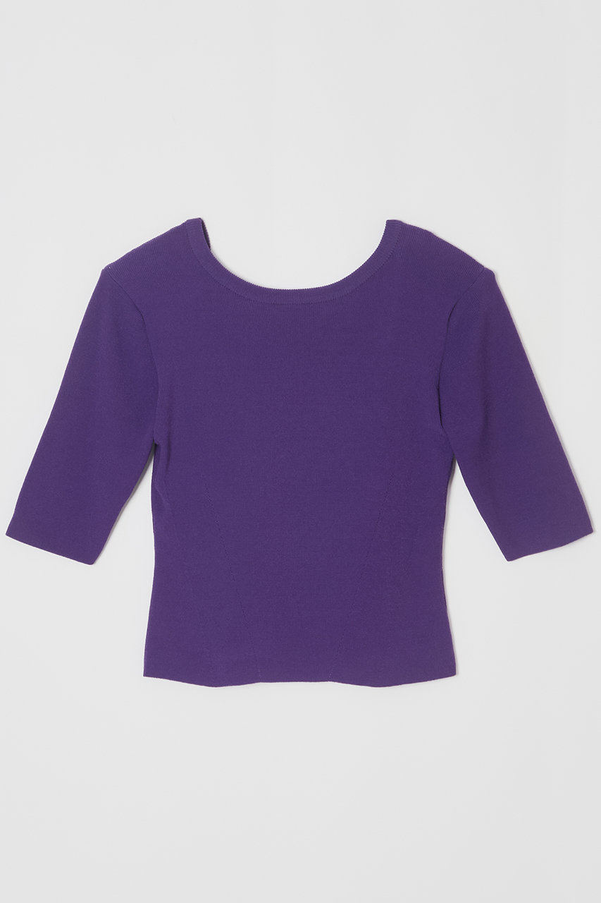 NICENICE MOMENT クロップド コンパクト Tシャツ(不織布カップ付き) (バイオレット, S/A-C) ナイスナイス モーメント ELLE SHOP NICENICE MOMENT クロップド コンパクト Tシャツ(不織布カップ付き) (バイオレット, S/A-C) ナイスナイス モーメント ELLE SHOP