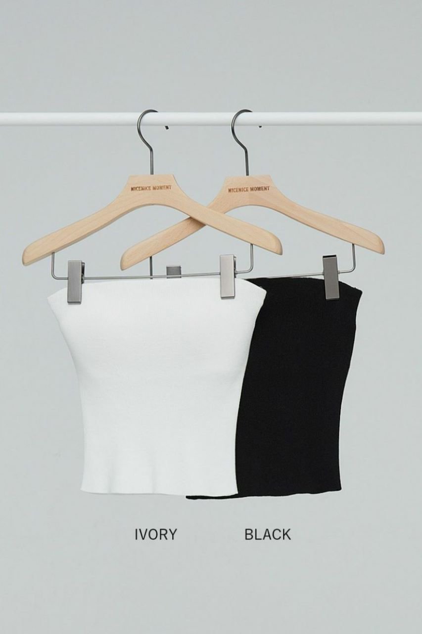 NICENICE MOMENT ニットバンドゥ(3Dカップ付き) (アイボリー, S/A-C) ナイスナイス モーメント ELLE SHOP NICENICE MOMENT ニットバンドゥ(3Dカップ付き) (アイボリー, S/A-C) ナイスナイス モーメント ELLE SHOP