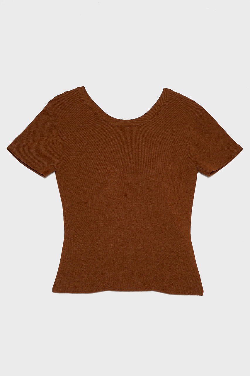 ナイスナイスモーメント/NICENICE MOMENTのコンパクト Tシャツ(不織布カップ付き)(シダーブラウン/N1-26S-001)