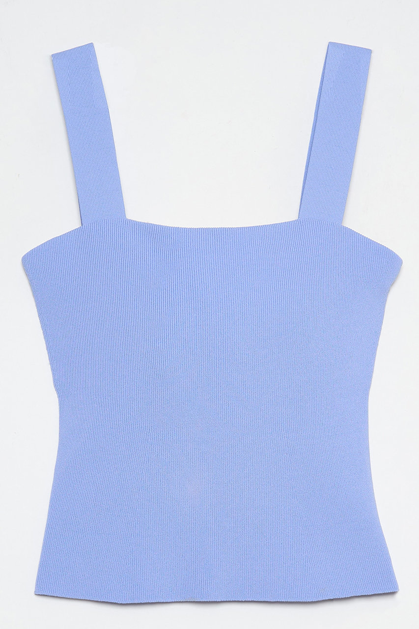 ナイスナイスモーメント/NICENICE MOMENTのスクエア タンクトップ(3Dカップ付き)(アズールブルー/N1-26S-002)