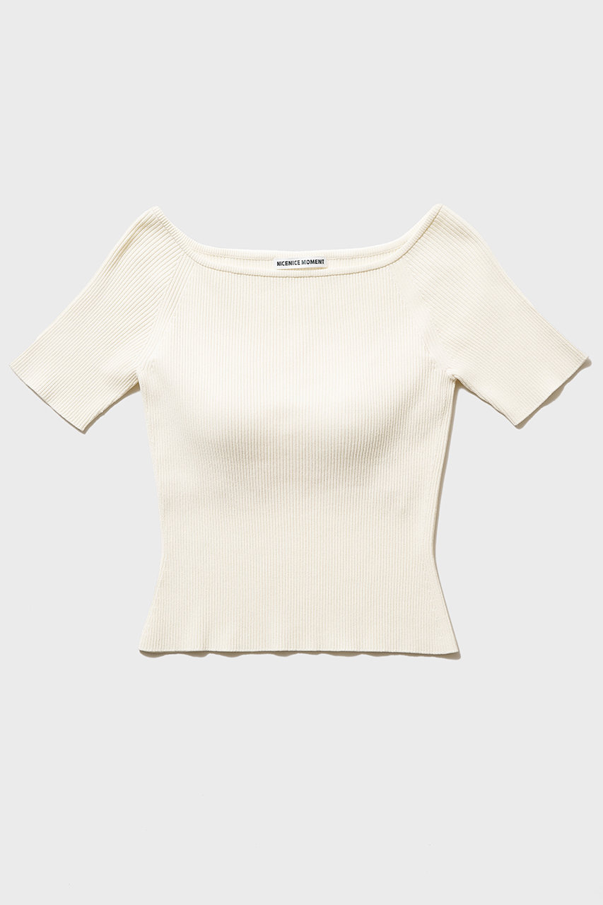 ナイスナイスモーメント/NICENICE MOMENTのオープン ショルダー シェル(不織布カップ付き)(エッグシェル/NNM1-25S-022)