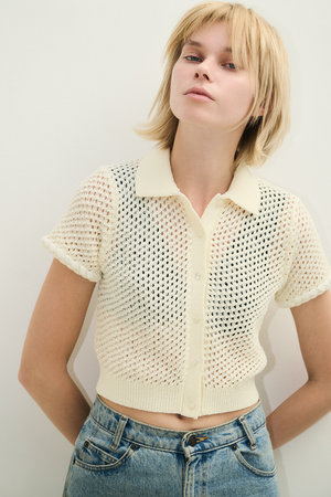 ナイスナイスモーメント/NICENICE MOMENTのアイレット ポロニット(不織布カップ付き)(110300/110301)