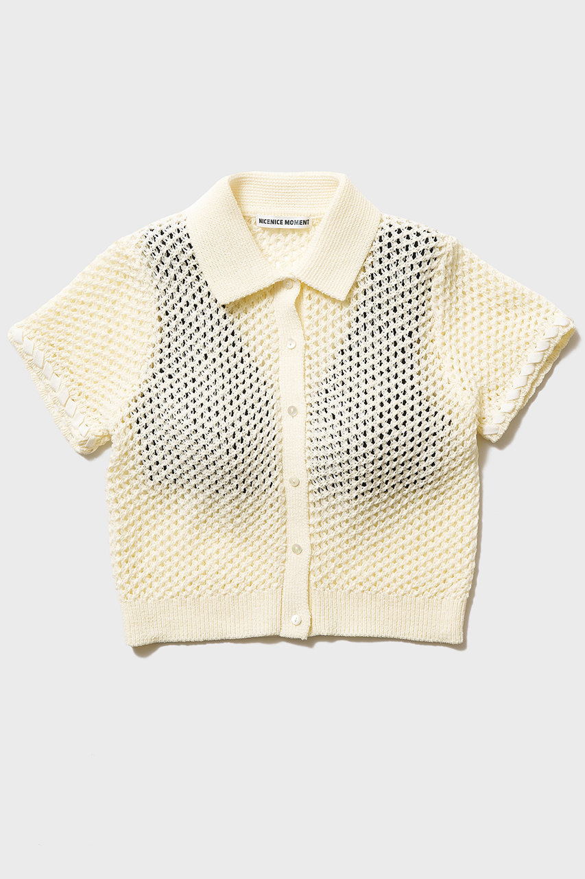 ナイスナイスモーメント/NICENICE MOMENTのアイレット ポロニット(不織布カップ付き)(オフ/N2-26S-014)